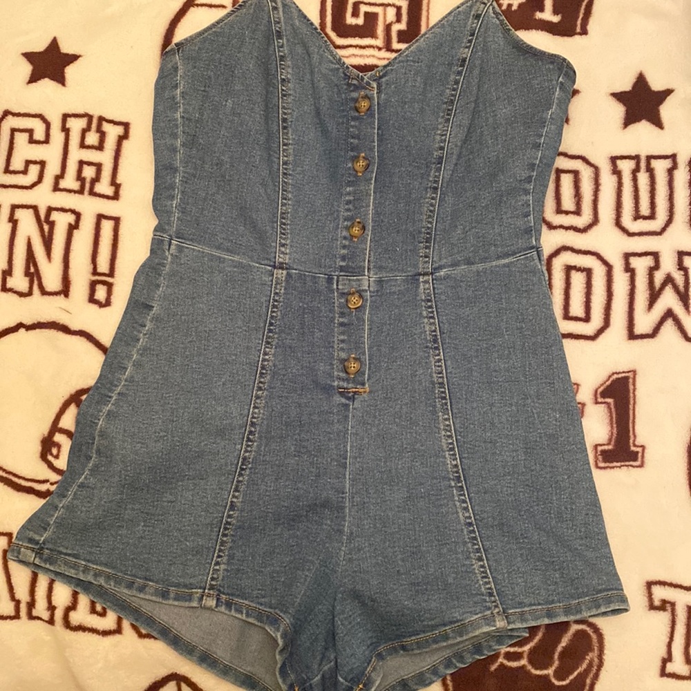 Denim Romper